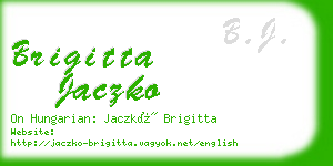 brigitta jaczko business card